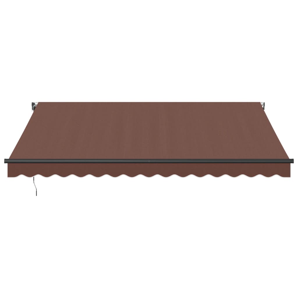 vidaXL Copertina retractabilă automat cu LED-uri, maro, 400x350 cm