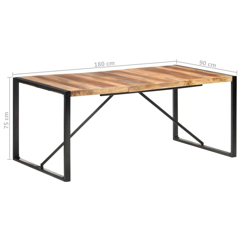 vidaXL Masă de bucătărie, 180x90x75 cm, lemn masiv vidaXL Masă de bucătărie, 180x90x75 cm, lemn masiv