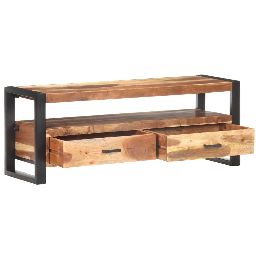vidaXL Comodă TV, 120 x 35 x 45 cm, lemn masiv cu finisaj miere