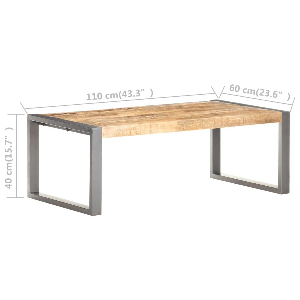 vidaXL Măsuță de cafea, 110x60x40 cm, lemn de mango nefinisat vidaXL Măsuță de cafea, 110x60x40 cm, lemn de mango nefinisat