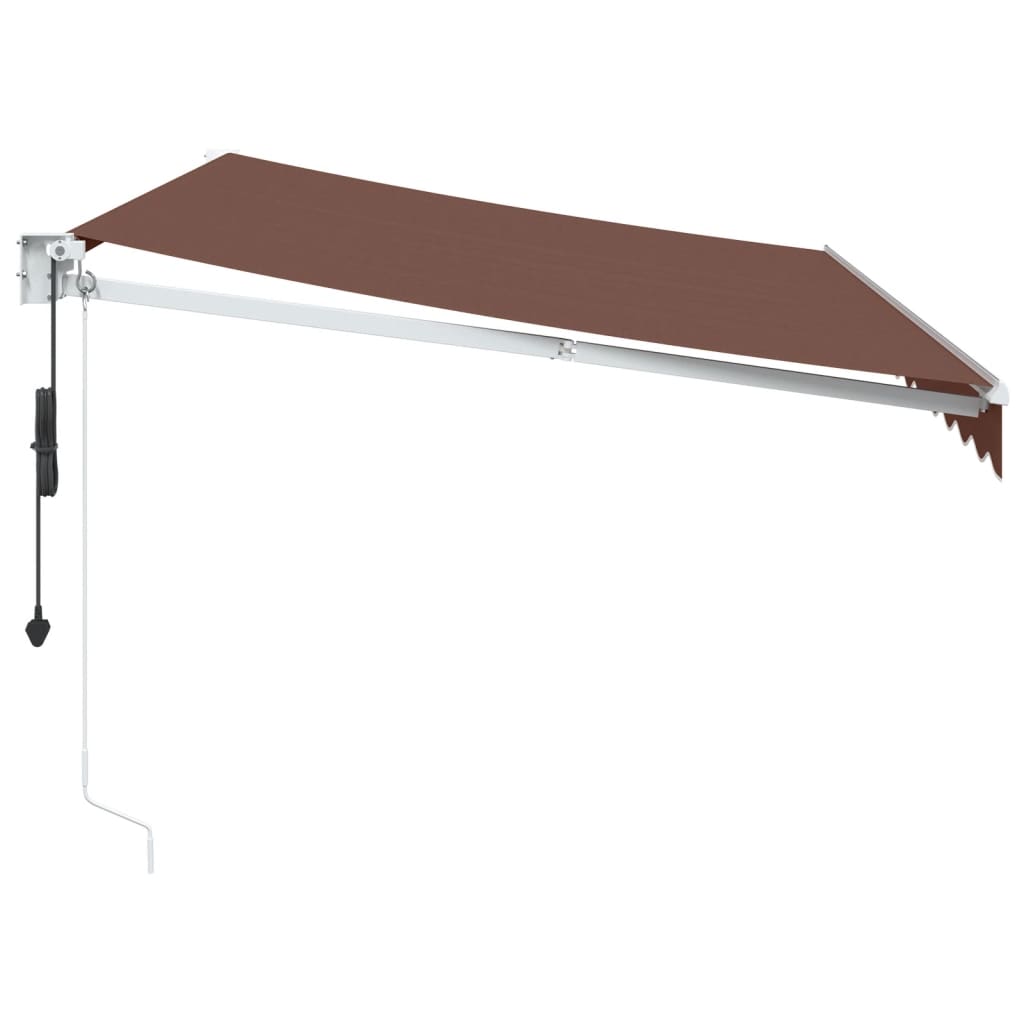 vidaXL Copertina retractabilă automat, maro, 350x250 cm