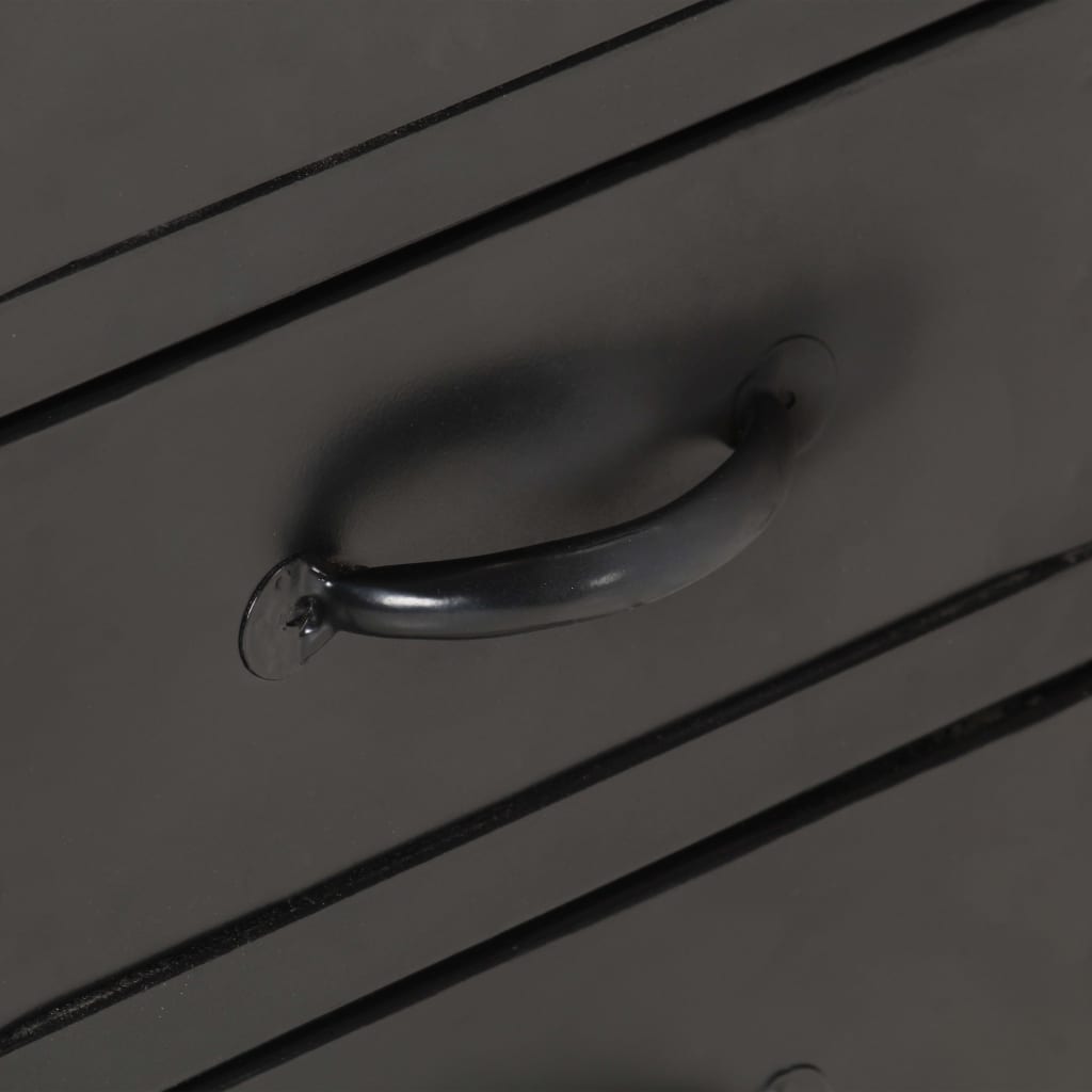 vidaXL Servantă, 110x30x65 cm, lemn masiv de mango nefinisat/oțel