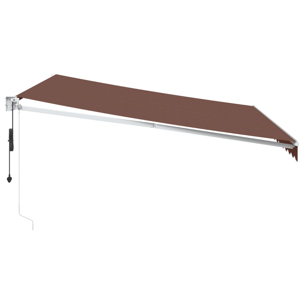 vidaXL Copertină retractabilă automat, maro, 400x300 cm