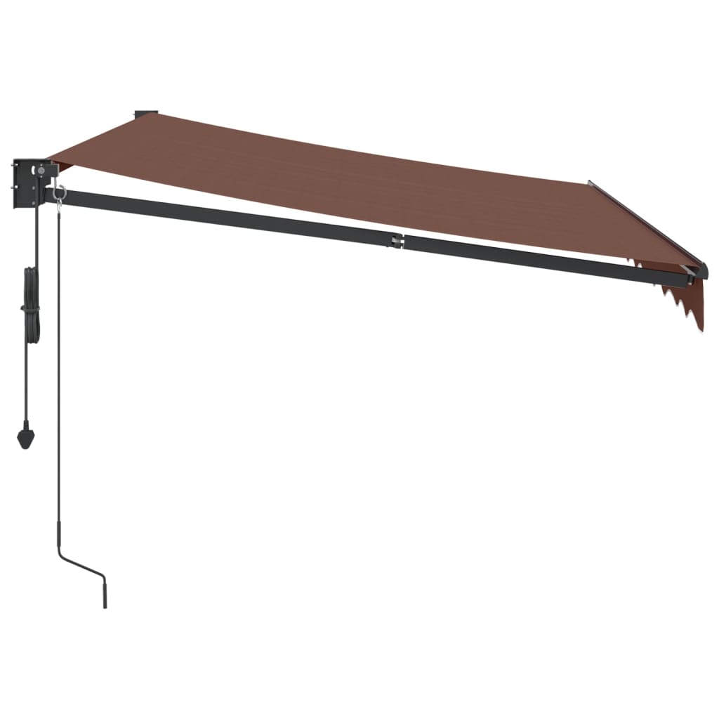 vidaXL Copertina retractabilă automat, maro, 300x250 cm