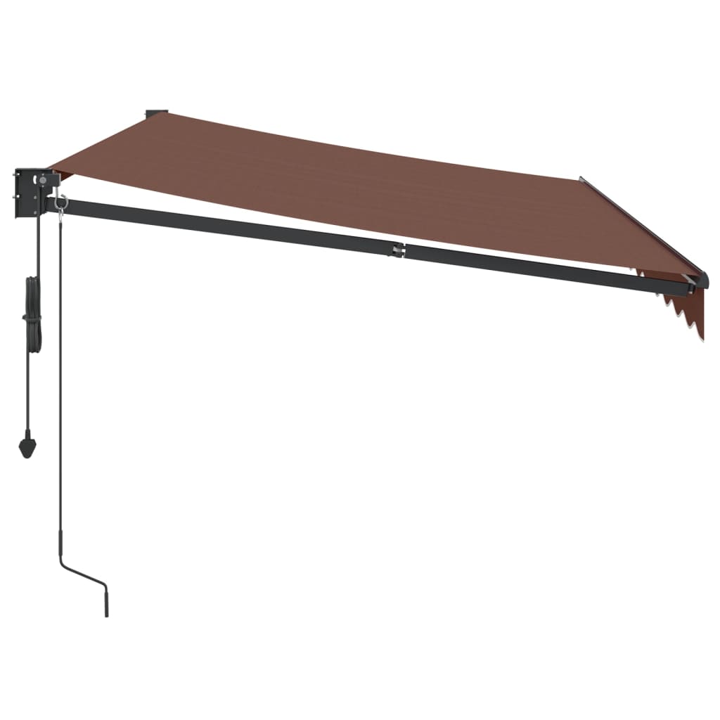 vidaXL Copertina retractabilă automat, maro, 350x250 cm
