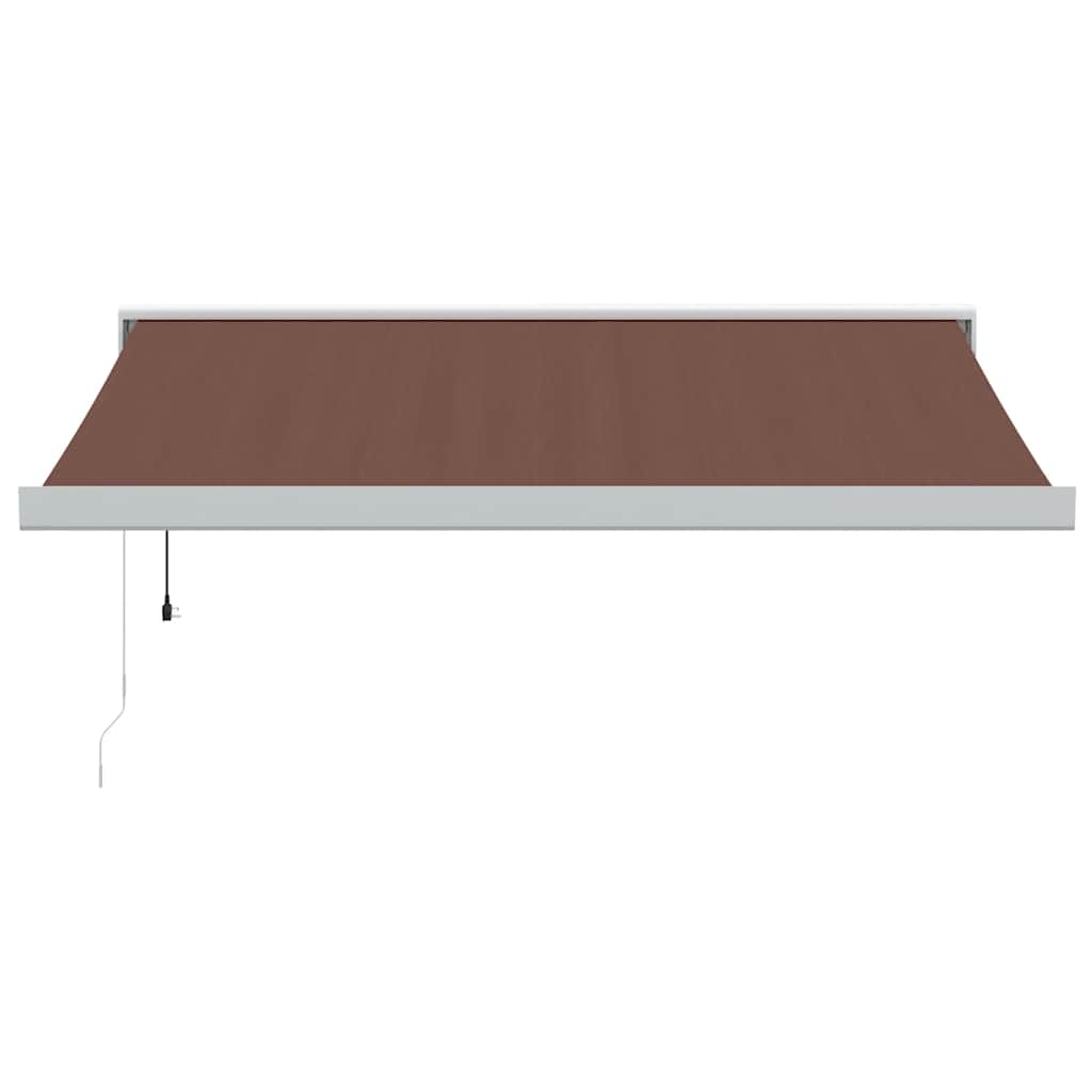 vidaXL Copertina retractabilă automat, maro, 350x250 cm