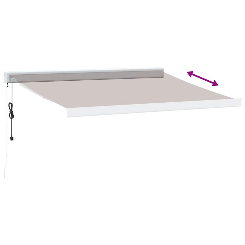 vidaXL Copertina retractabilă automat, maro, 350x250 cm