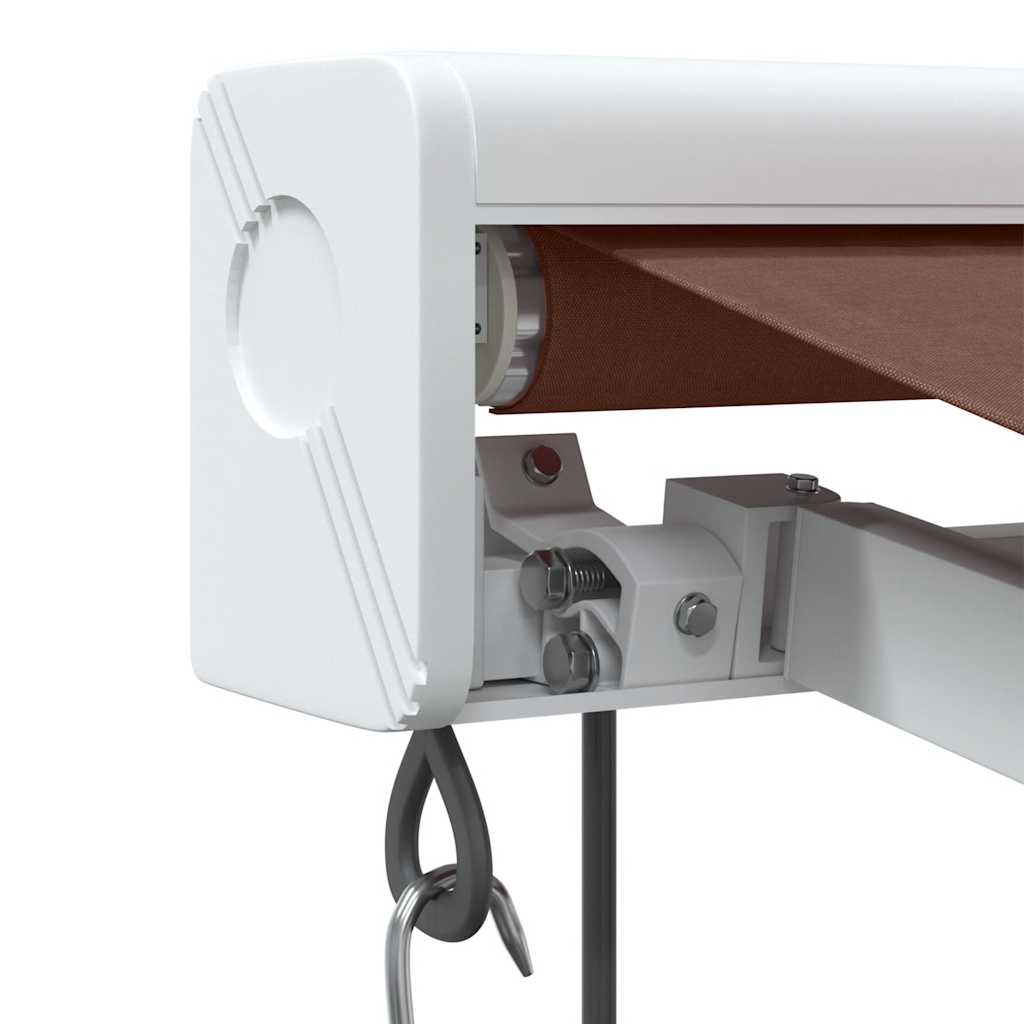 vidaXL Copertina retractabilă automat, maro, 350x250 cm