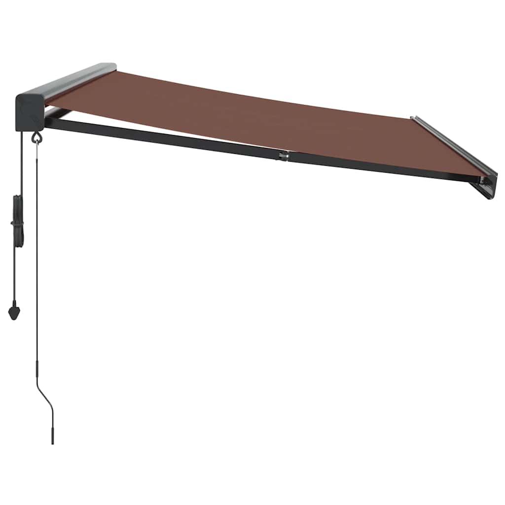 vidaXL Copertina retractabilă automat, maro, 350x250 cm