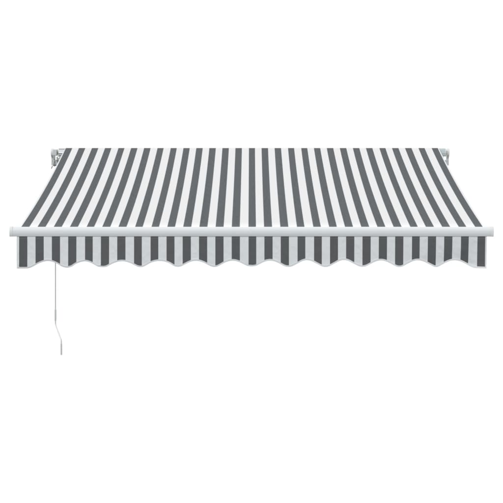 vidaXL Copertină retractabilă manual cu LED, antracit/alb, 300x250 cm