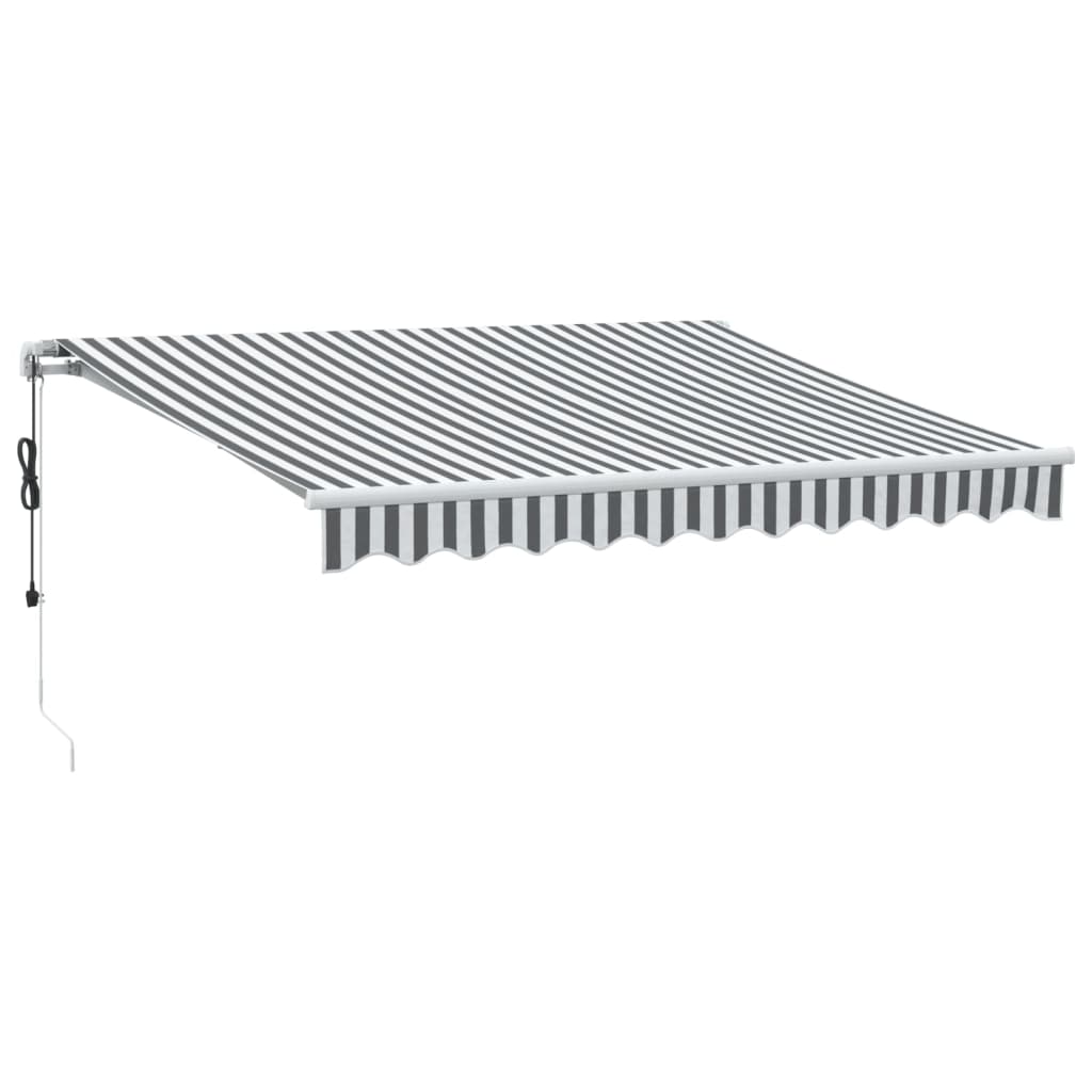 vidaXL Copertină retractabilă automat, antracit/alb, 300x250 cm