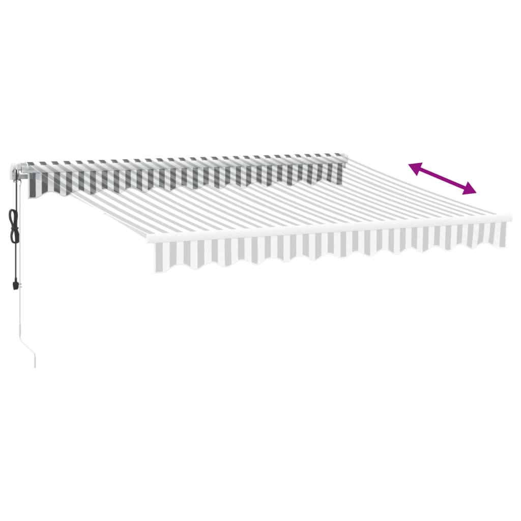 vidaXL Copertină retractabilă automat, antracit/alb, 300x250 cm