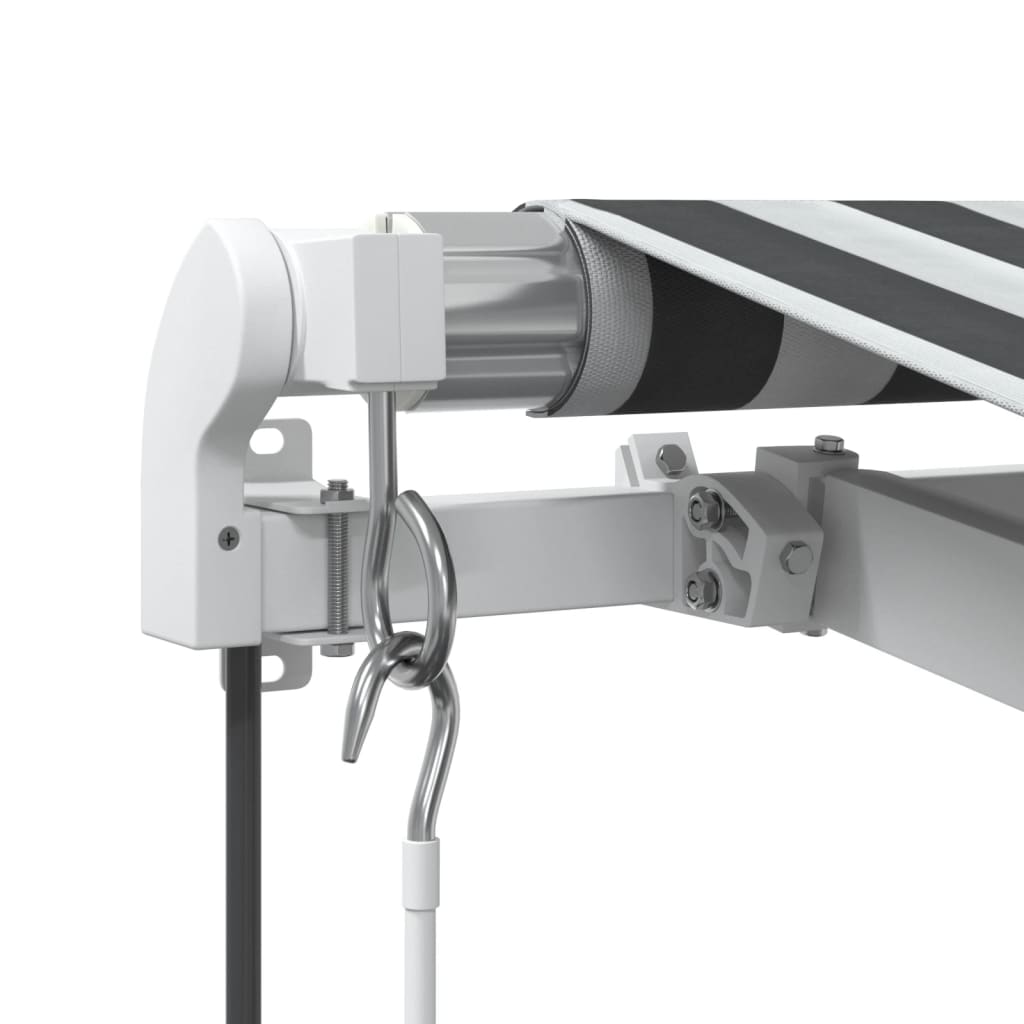 vidaXL Copertină retractabilă automat, antracit/alb, 300x250 cm