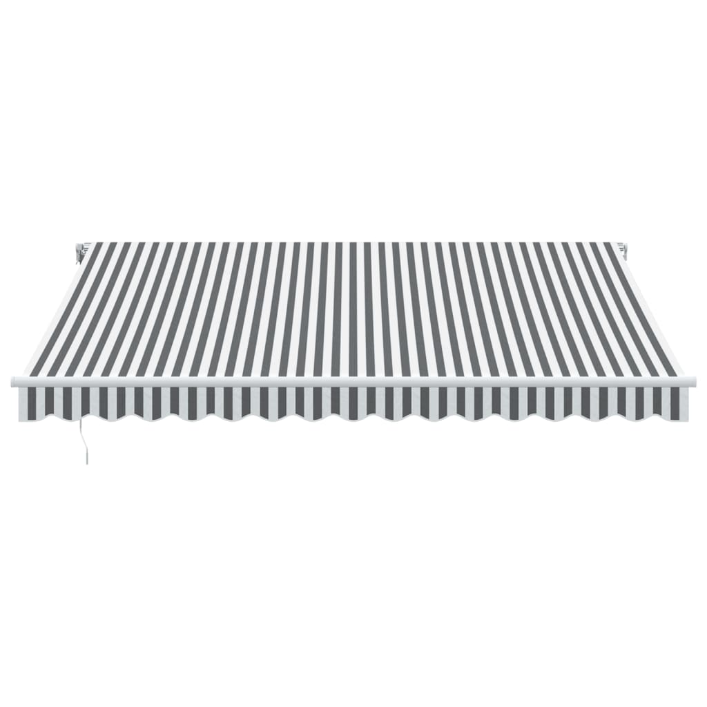vidaXL Copertină retractabilă manual cu LED, antracit/alb, 400x300 cm