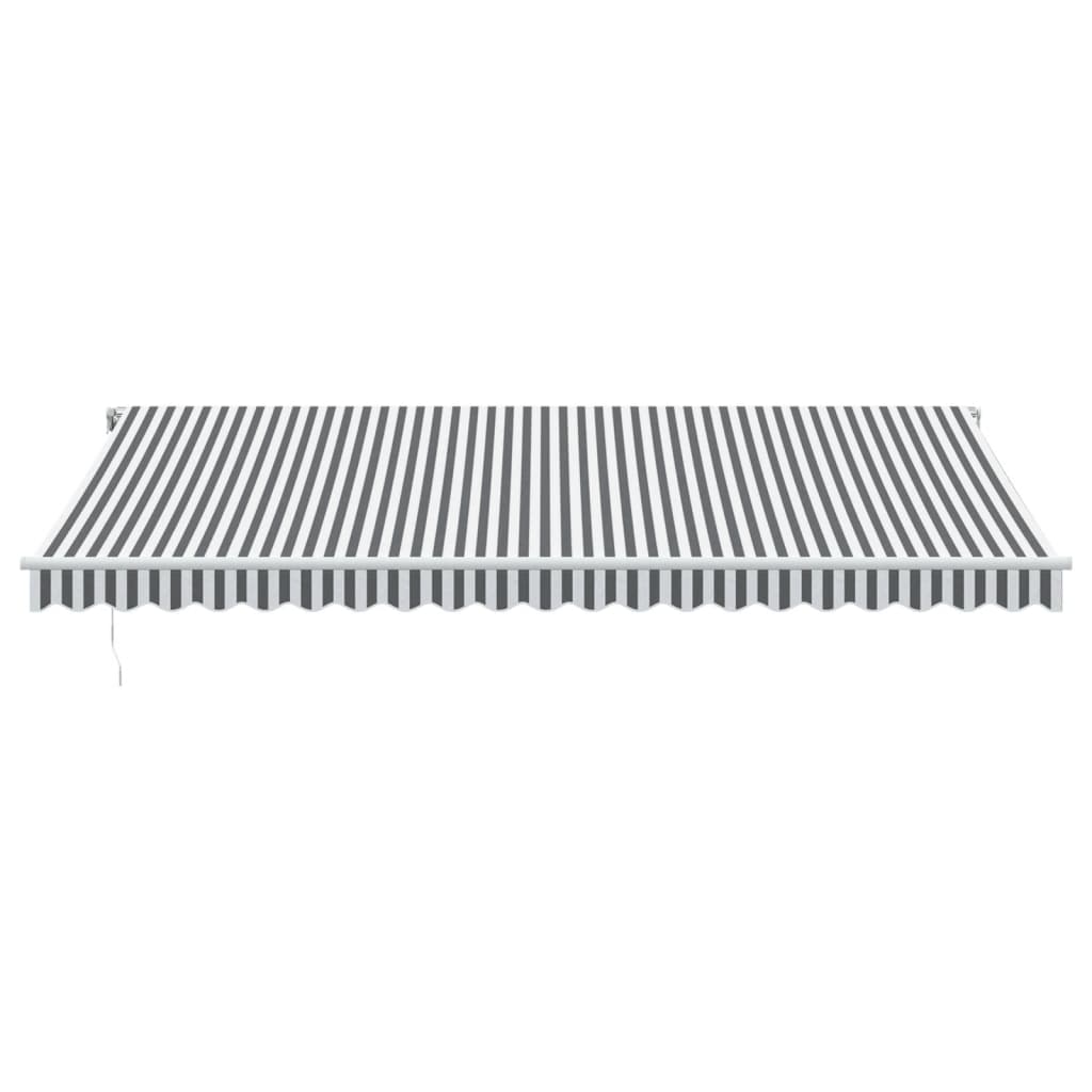 vidaXL Copertină retractabilă automat cu LED, antracit/alb, 500x300 cm