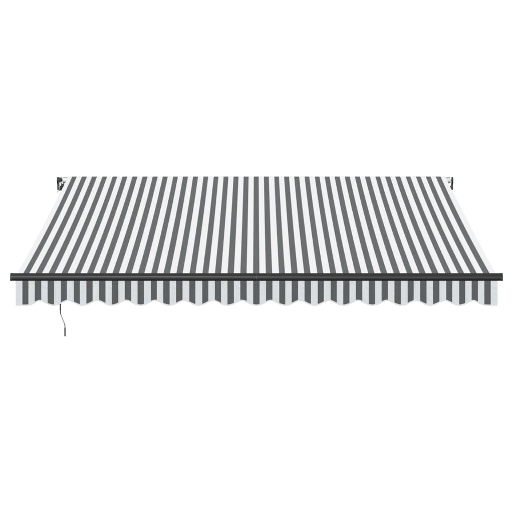 vidaXL Copertină retractabilă manual, antracit/alb, 400x350 cm