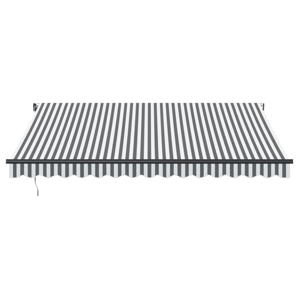 vidaXL Copertină retractabilă automat, antracit/alb, 400x350 cm