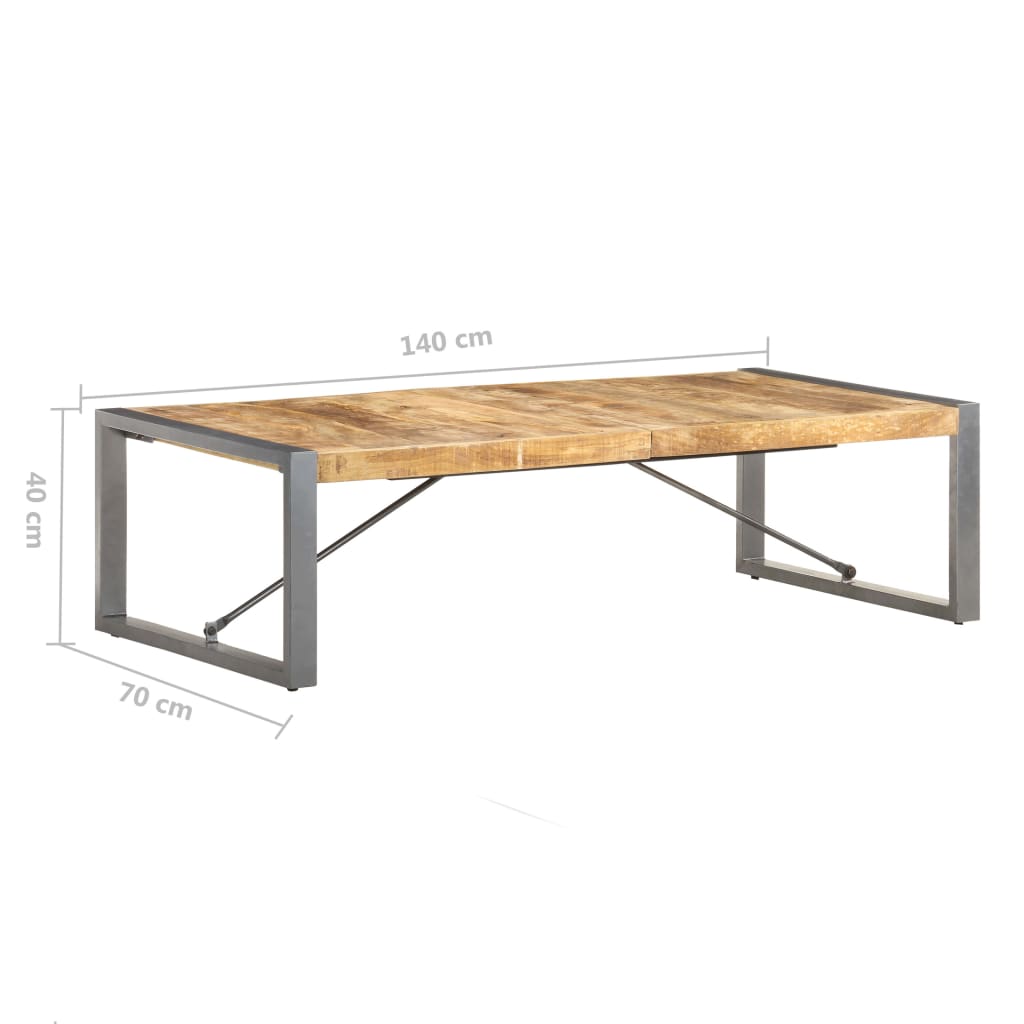 vidaXL Măsuță de cafea, 140 x 70 x 40 cm, lemn de mango nefinisat vidaXL Măsuță de cafea, 140 x 70 x 40 cm, lemn de mango nefinisat