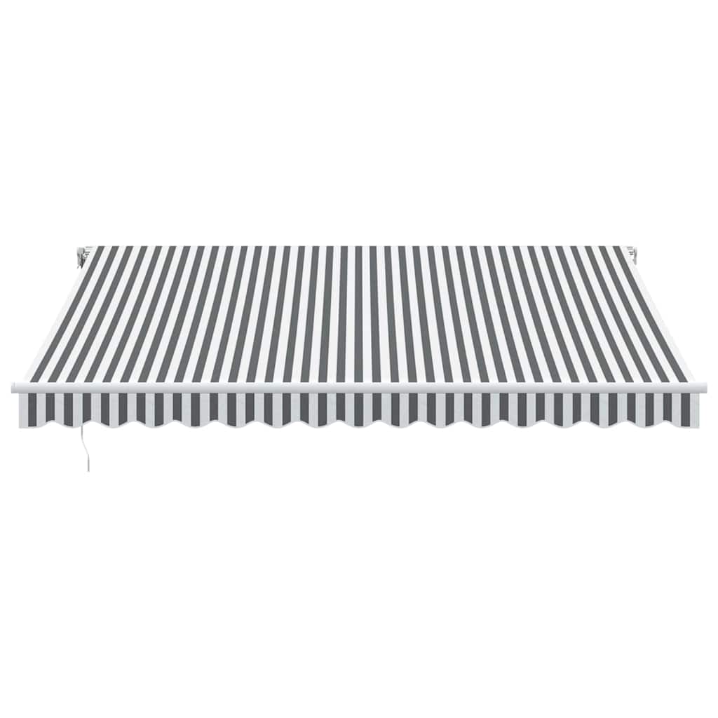 vidaXL Copertină retractabilă automat, antracit/alb, 400x300 cm