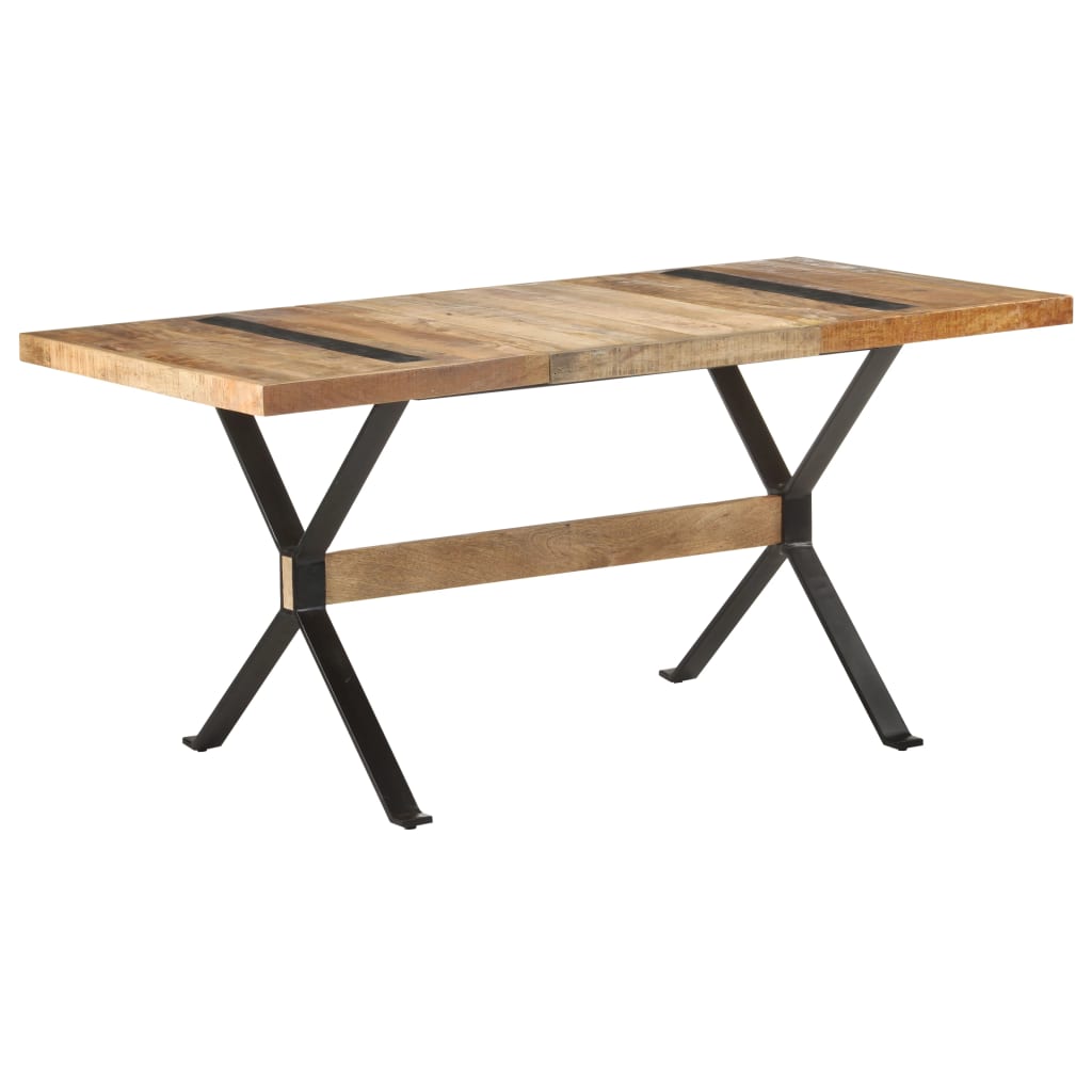 vidaXL Masă de bucătărie, 160 x 80 x 76 cm, lemn de mango nefinisat vidaXL Masă de bucătărie, 160 x 80 x 76 cm, lemn de mango nefinisat