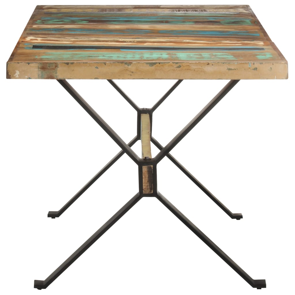 vidaXL Masă de bucătărie, 160x80x76 cm, lemn masiv reciclat vidaXL Masă de bucătărie, 160x80x76 cm, lemn masiv reciclat