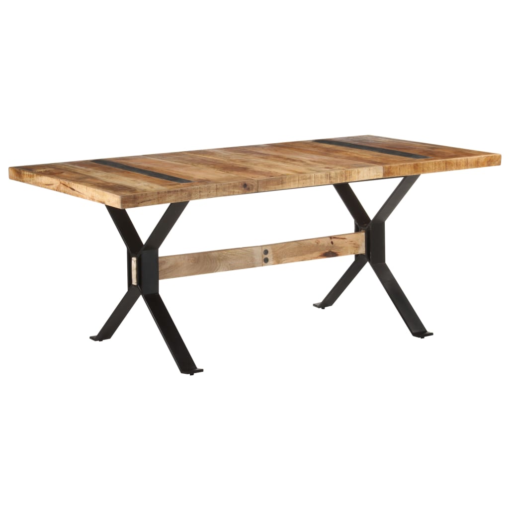 vidaXL Masă de bucătărie, 180x90x76 cm, lemn de mango nefinisat vidaXL Masă de bucătărie, 180x90x76 cm, lemn de mango nefinisat