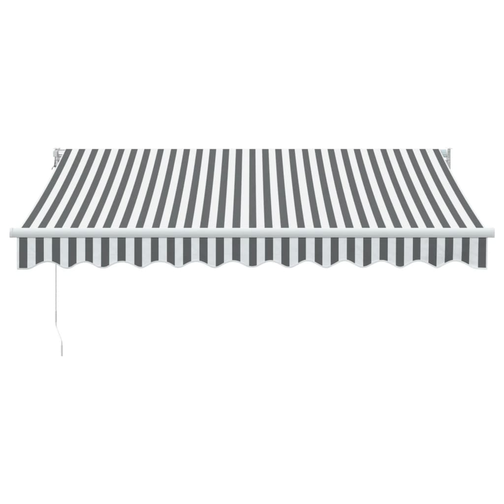 vidaXL Copertină retractabilă antracit/alb, 3x2,5 m, textil/aluminiu