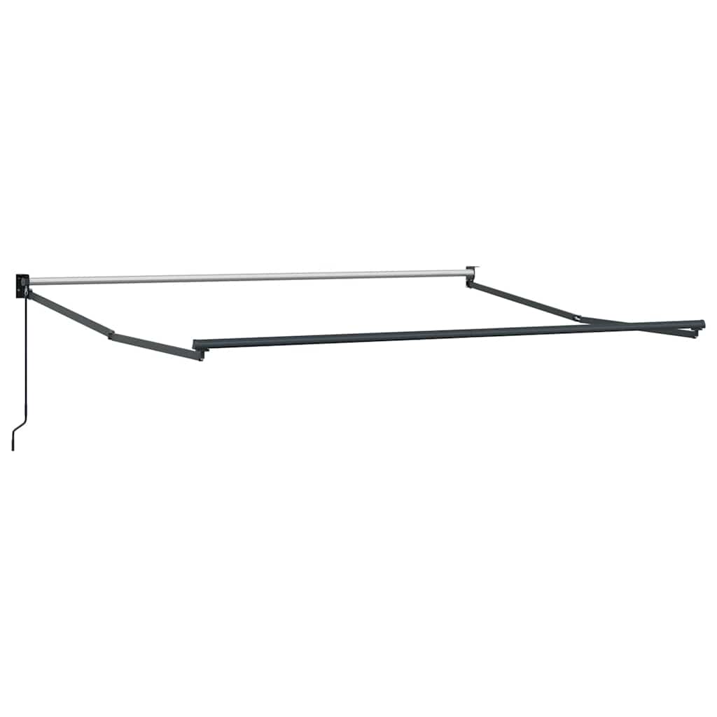 vidaXL Copertină retractabilă antracit/alb, 3x2,5 m, textil/aluminiu