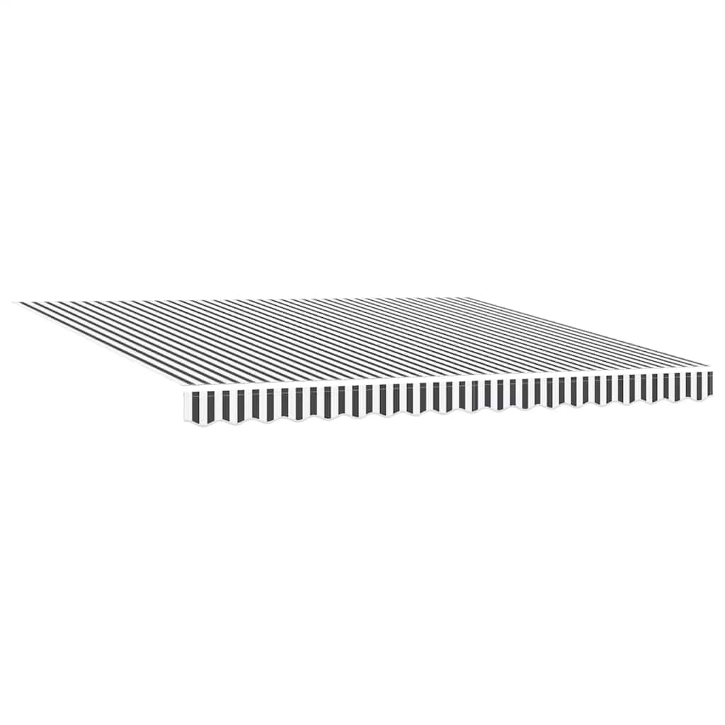 vidaXL Copertină retractabilă antracit/alb, 4x3 m, textil/aluminiu