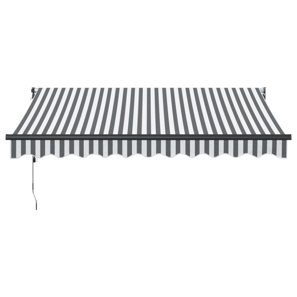 vidaXL Copertină retractabilă antracit/alb, 3x2,5 m, textil/aluminiu vidaXL Copertină retractabilă antracit/alb, 3x2,5 m, textil/aluminiu