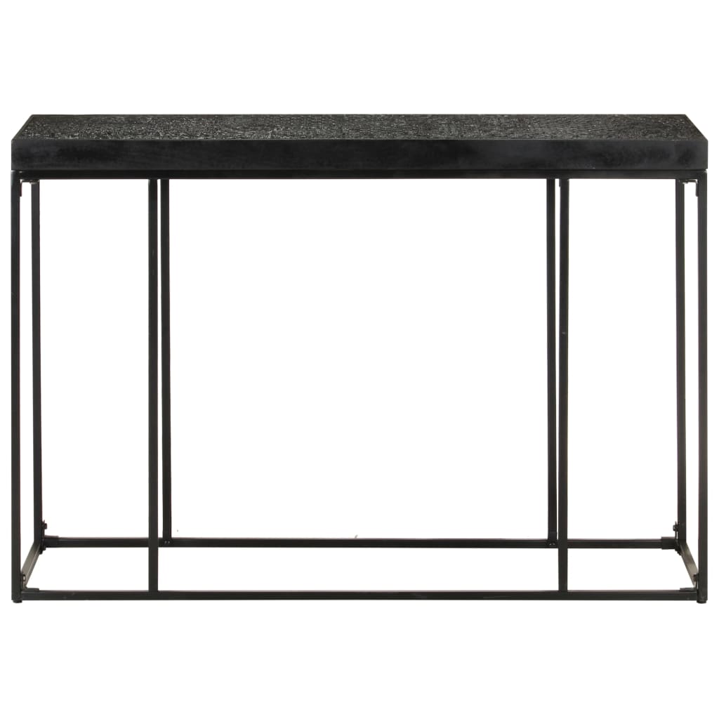 vidaXL Masă consolă, negru, 110x35x76 cm, lemn masiv acacia și mango
