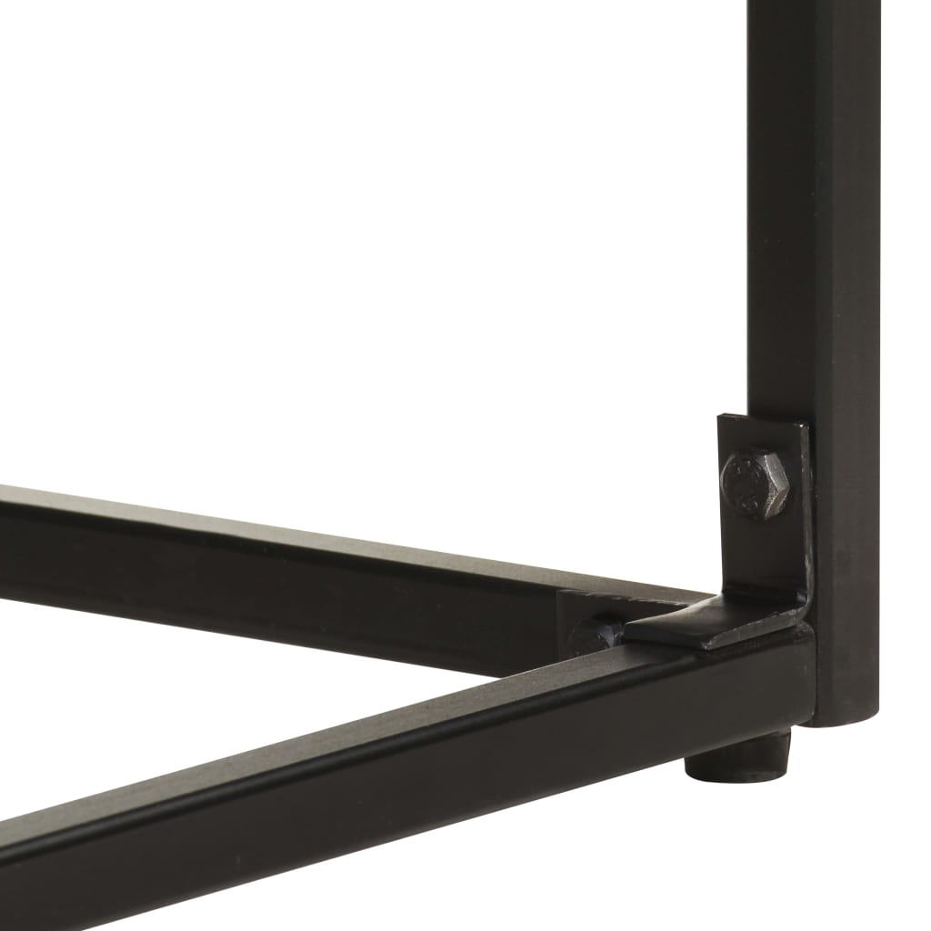 vidaXL Masă consolă, negru, 110x35x76 cm, lemn masiv acacia și mango