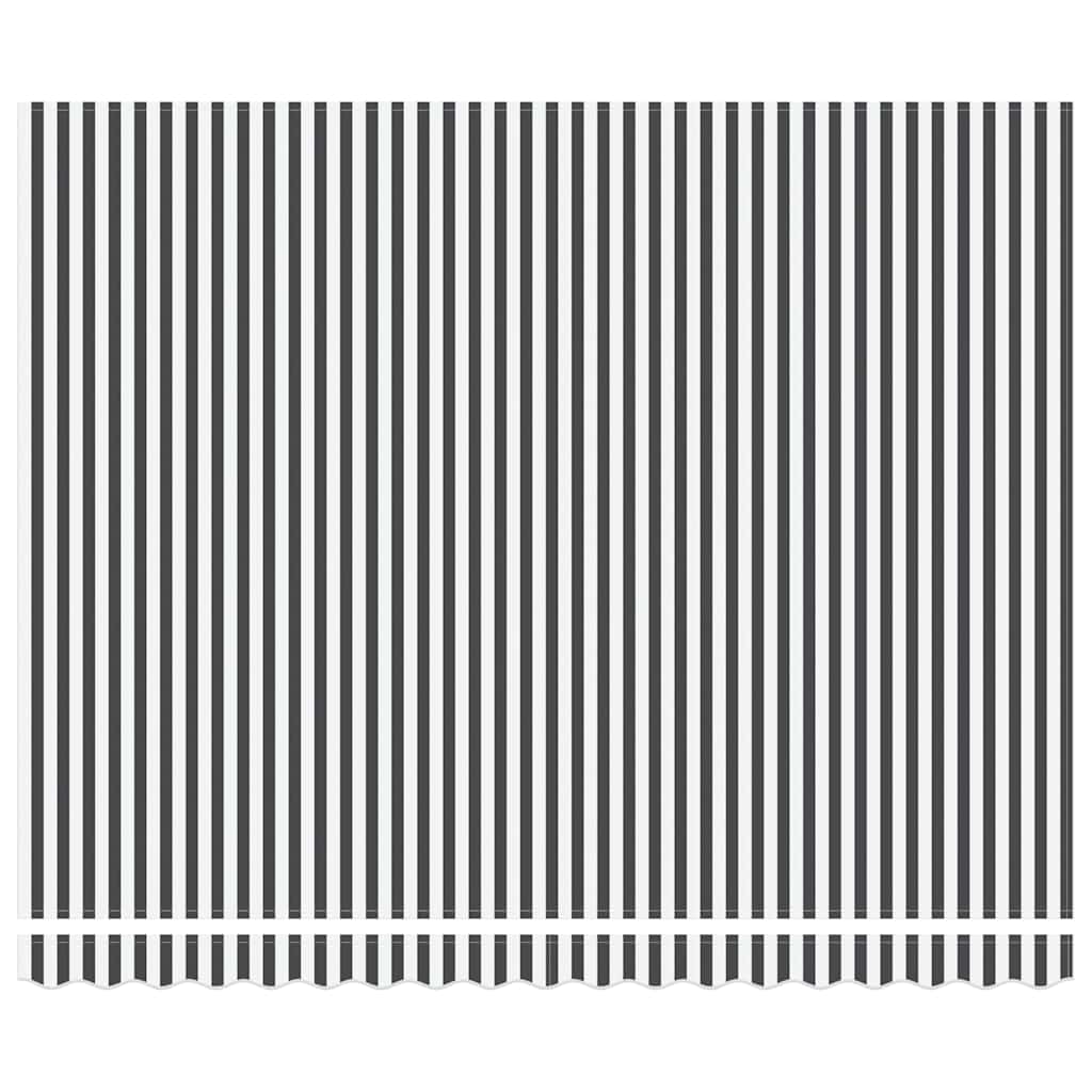 vidaXL Copertină retractabilă antracit/alb, 4x3 m, textil/aluminiu