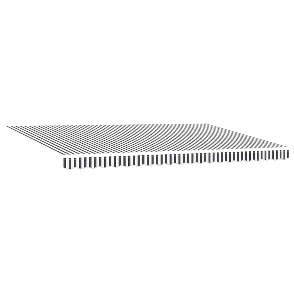 vidaXL Copertină retractabilă antracit/alb, 5x3 m, textil/aluminiu