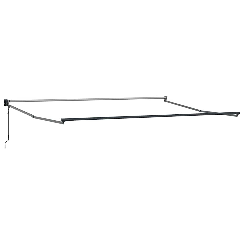 vidaXL Copertină retractabilă antracit/alb, 5x3 m, textil/aluminiu