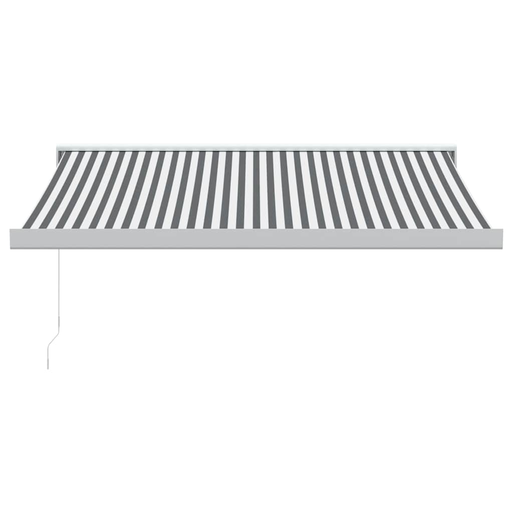 vidaXL Copertină retractabilă antracit/alb, 3x2,5 m, textil/aluminiu