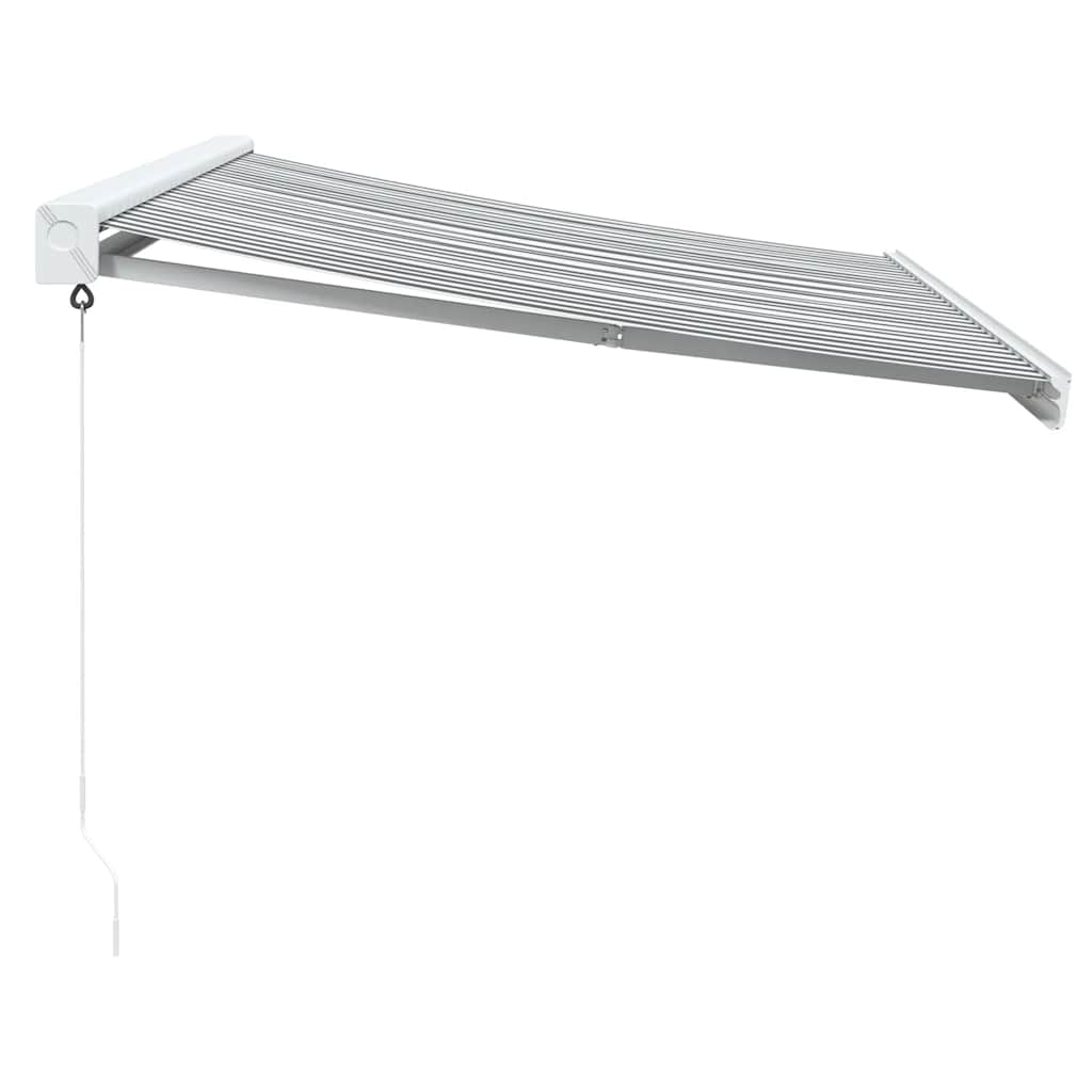 vidaXL Copertină retractabilă antracit/alb, 3x2,5 m, textil/aluminiu