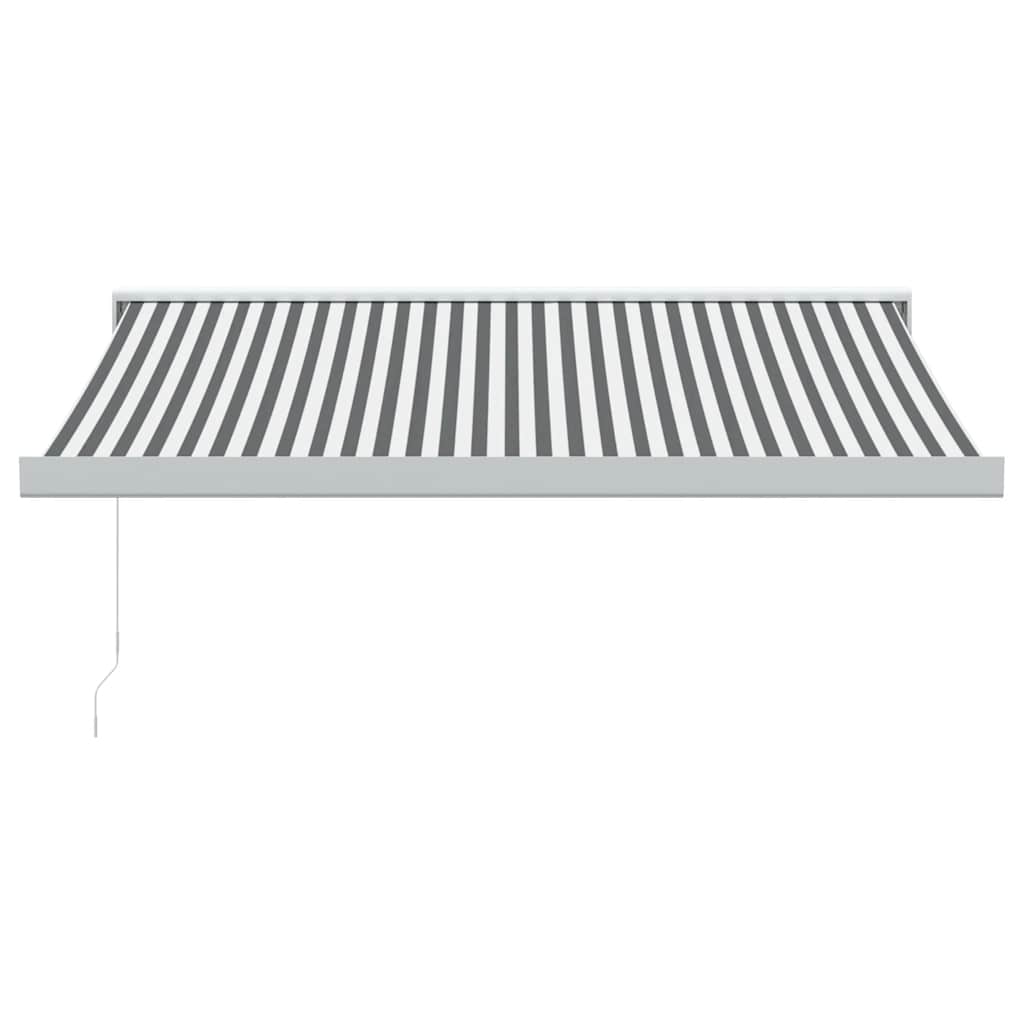 vidaXL Copertină retractabilă antracit/alb, 3,5x2,5 m, textil/aluminiu vidaXL Copertină retractabilă antracit/alb, 3,5x2,5 m, textil/aluminiu