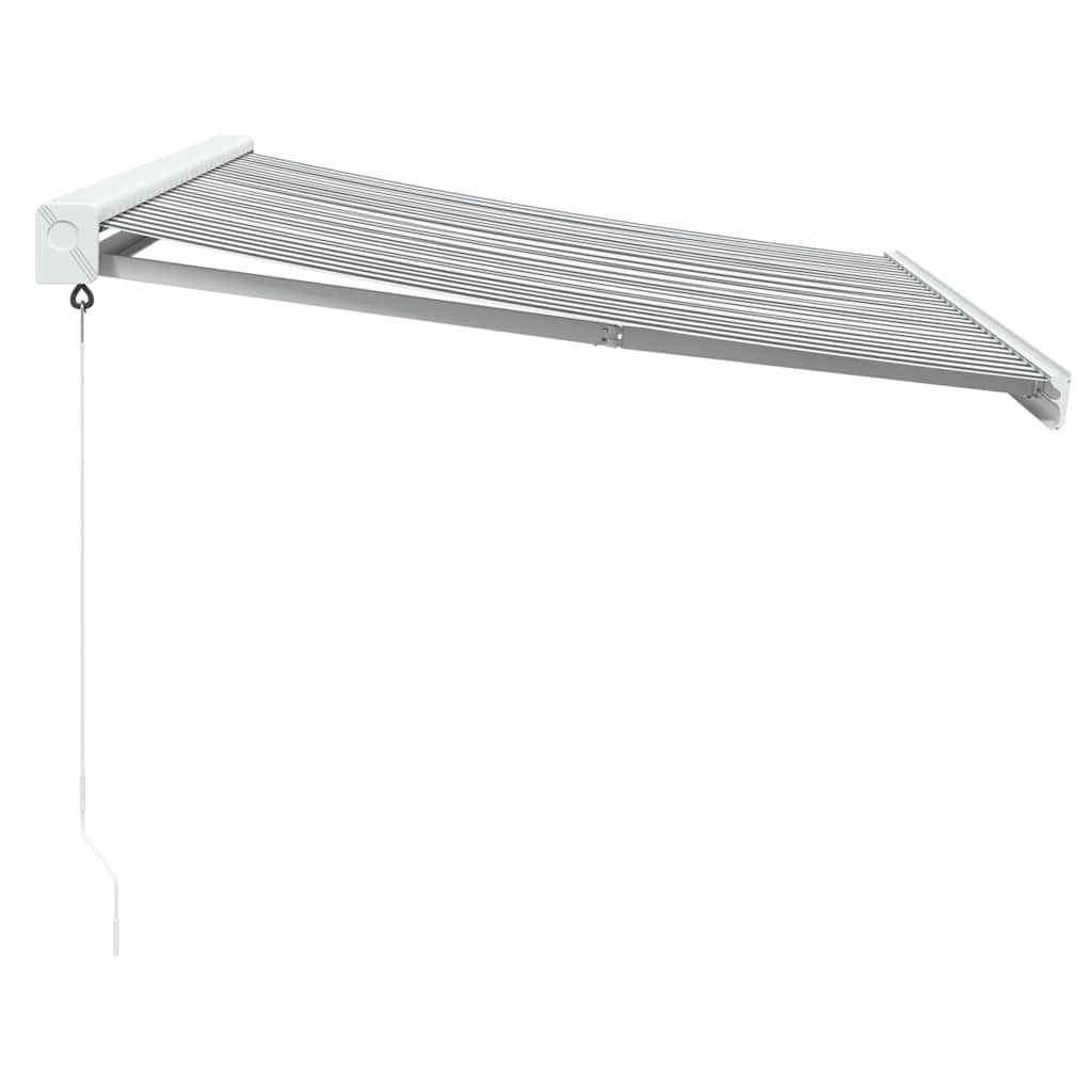 vidaXL Copertină retractabilă antracit/alb, 3,5x2,5 m, textil/aluminiu vidaXL Copertină retractabilă antracit/alb, 3,5x2,5 m, textil/aluminiu
