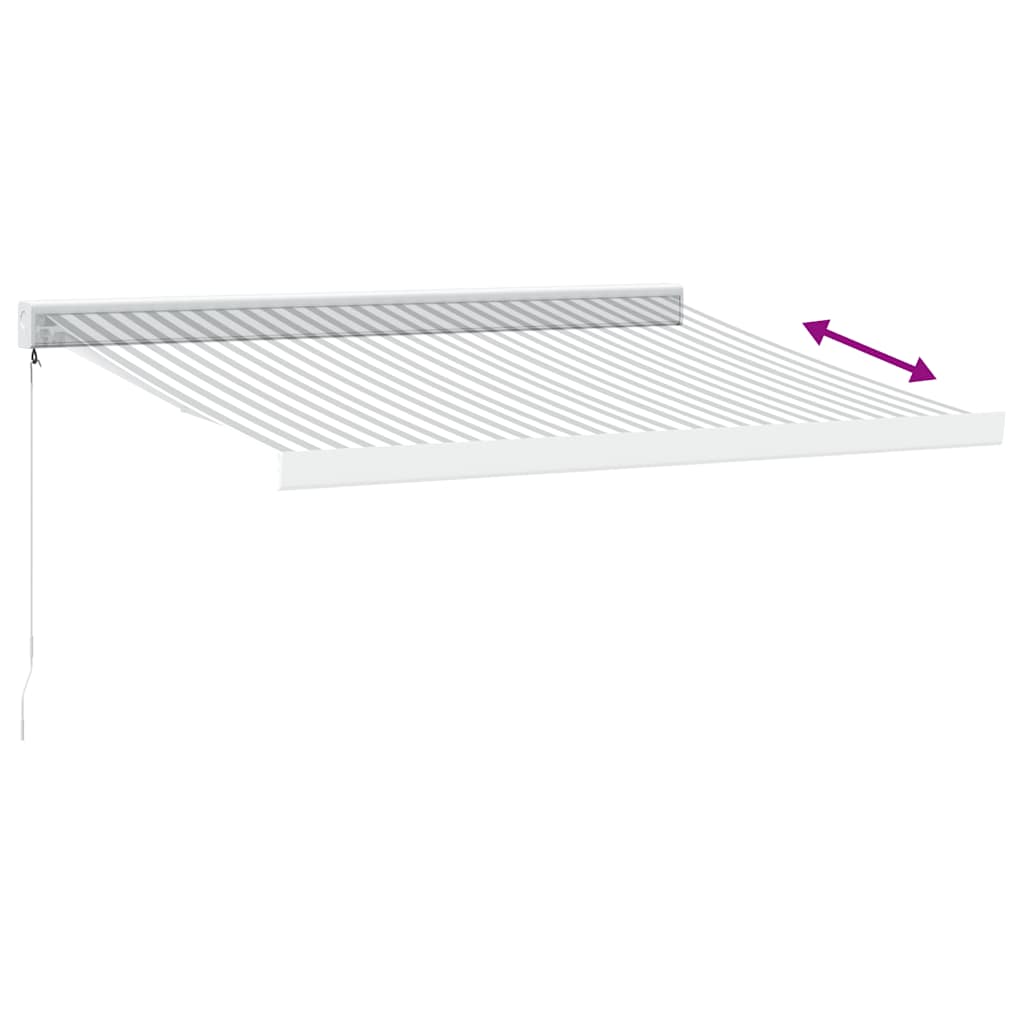 vidaXL Copertină retractabilă antracit/alb, 3,5x2,5 m, textil/aluminiu vidaXL Copertină retractabilă antracit/alb, 3,5x2,5 m, textil/aluminiu