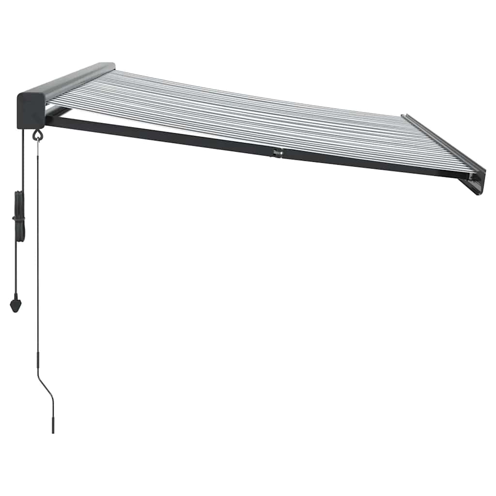 vidaXL Copertină retractabilă antracit/alb, 3x2,5 m, textil/aluminiu vidaXL Copertină retractabilă antracit/alb, 3x2,5 m, textil/aluminiu