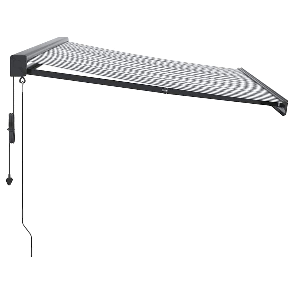 vidaXL Copertină retractabilă antracit/alb, 3,5x2,5 m, textil/aluminiu vidaXL Copertină retractabilă antracit/alb, 3,5x2,5 m, textil/aluminiu