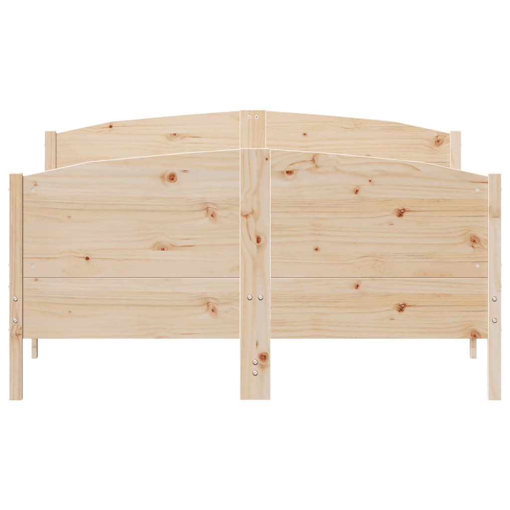 vidaXL Cadru de pat fără saltea, 140x190 cm, lemn masiv de pin vidaXL Cadru de pat fără saltea, 140x190 cm, lemn masiv de pin