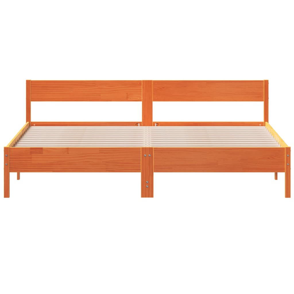vidaXL Cadru de pat fără saltea, maro ceruit 200x200 cm lemn masiv pin vidaXL Cadru de pat fără saltea, maro ceruit 200x200 cm lemn masiv pin