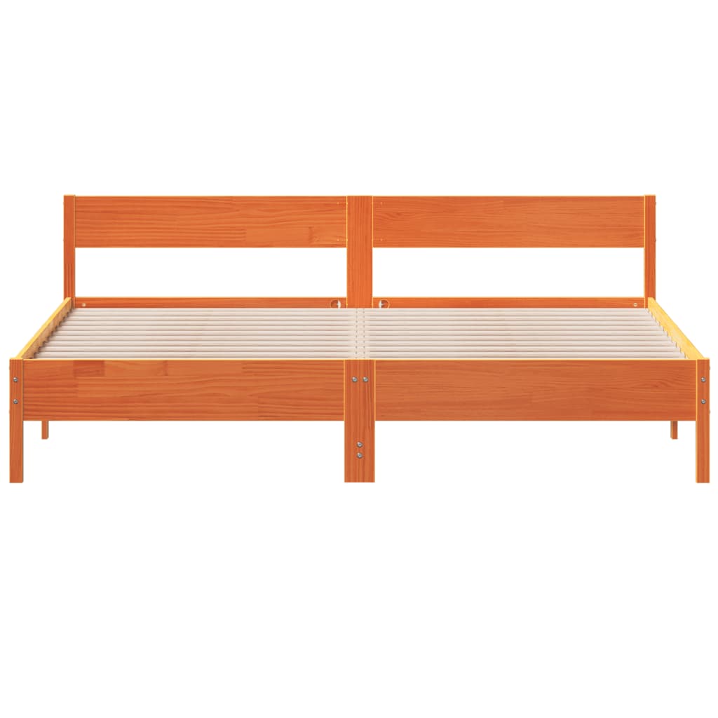 vidaXL Cadru de pat fără saltea, maro ceruit 180x200 cm lemn masiv pin vidaXL Cadru de pat fără saltea, maro ceruit 180x200 cm lemn masiv pin