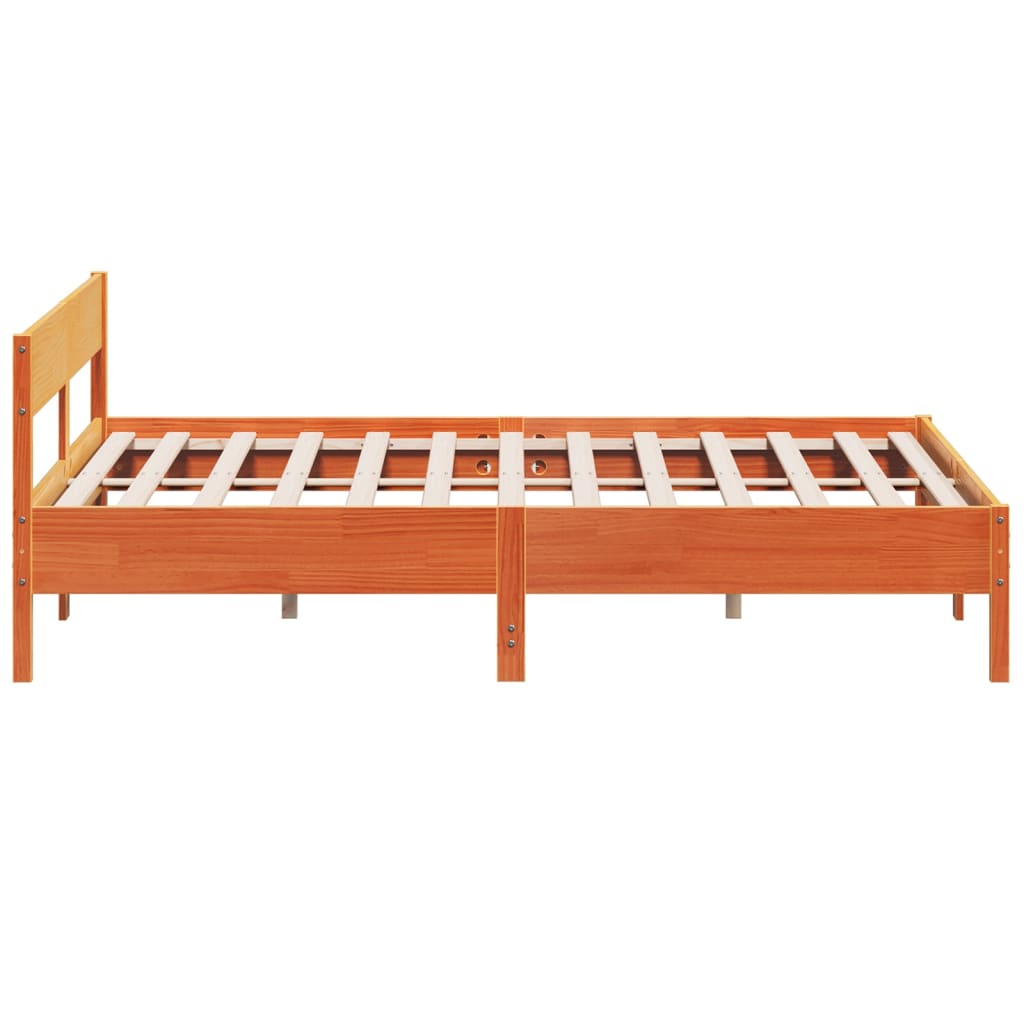 vidaXL Cadru de pat fără saltea, maro ceruit 180x200 cm lemn masiv pin vidaXL Cadru de pat fără saltea, maro ceruit 180x200 cm lemn masiv pin