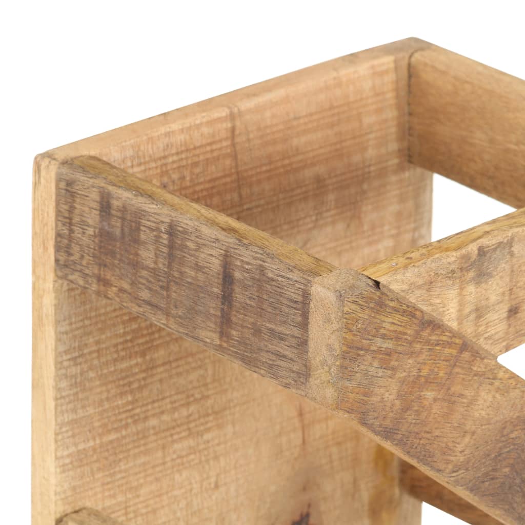 vidaXL Suport de vin pentru 5 sticle, lemn masiv de mango