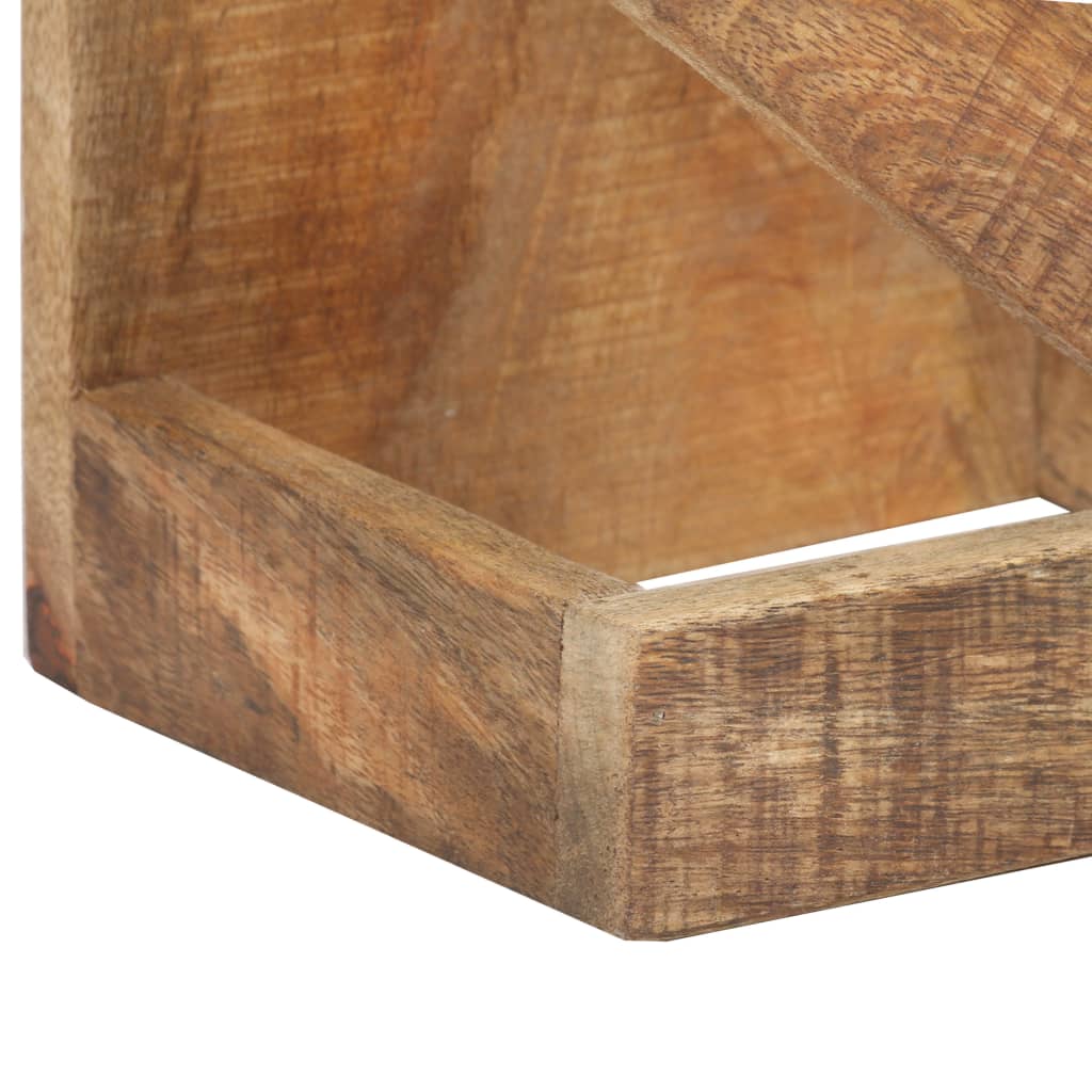 vidaXL Suport de vin pentru 5 sticle, lemn masiv de mango