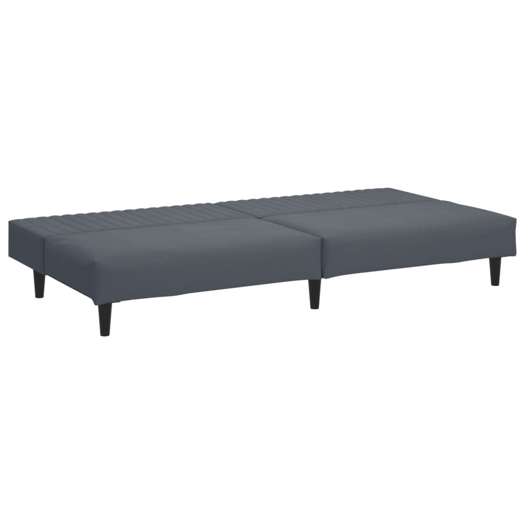 vidaXL Set canapea, 2 piese, gri închis, catifea