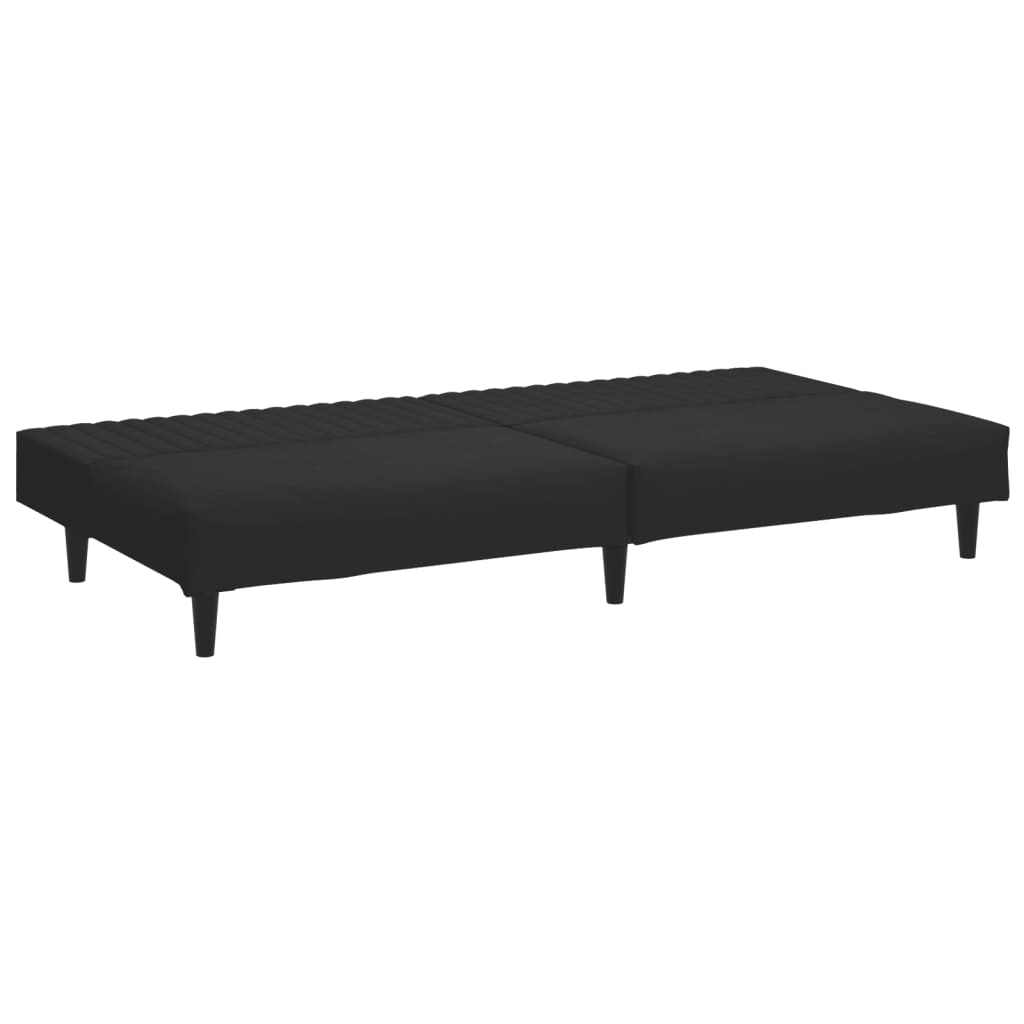 vidaXL Set canapea 2 piese, negru, catifea